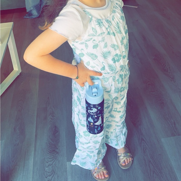 Janie and Jack Tropical Print Jumpsuit Size 7 - Picture 6 of 6